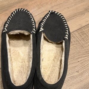 Women's Black Suede Moccasins barely worn  maybe Twice